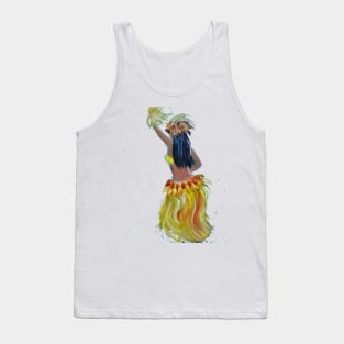 Hula Grass Skirt Tank Top